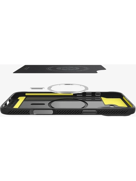 Spigen iPhone 16 Plus ile Uyumlu Kılıf Rugged Armor MagFit MagSafe Özellikli Matte Black - 5