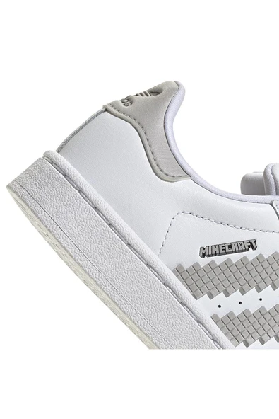 adidas Unisex Çocuk  Beyaz  Sneaker SUPERSTAR II CF C JP8083 - Resim 9