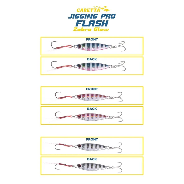 Caretta Jigging Pro Flash Zebra Glow Jig Yem ürün görseli 1