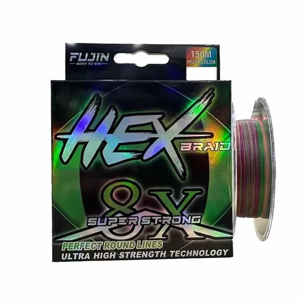 Fujin Hex Braid 8X 150mt Multicolor PE İp Misina - Resim 2