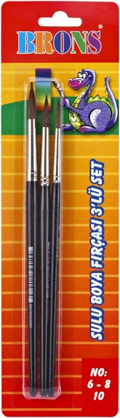 Brons 145 Serisi Sulu Boya Fırça Seti No:6-8-10