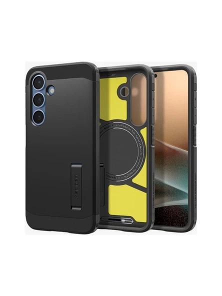 Spigen Galaxy S25 ile Uyumlu Kılıf Tough Armor Al MagFit Özellikli Kickstand Black - 2