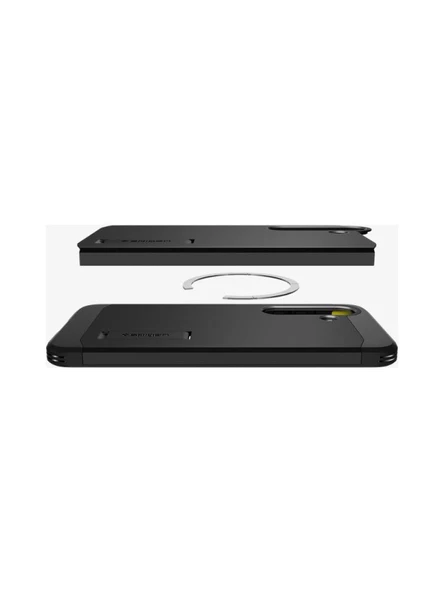 Spigen Galaxy S25 ile Uyumlu Kılıf Tough Armor Al MagFit Özellikli Kickstand Black - 4
