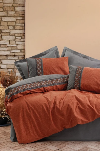 Folk Art Çift Kişilik Nevresim Takımı Tamaya Kiremit ürün görseli