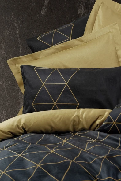 Dark Çift Kişilik Nevresim Takımı Veta Gold - Resim 2