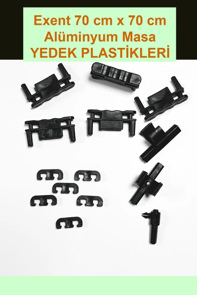 Exent 70x70 Alüminyum Masa Yedek Plastikleri-12 Adet ürün görseli