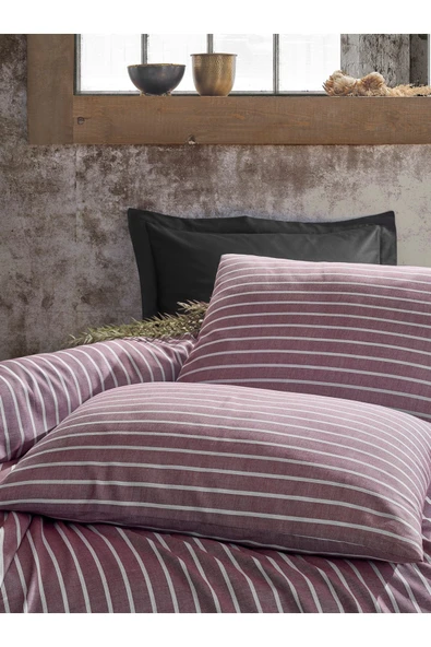 Bambu Çift Kişilik Nevresim Takımı Bordo - 2