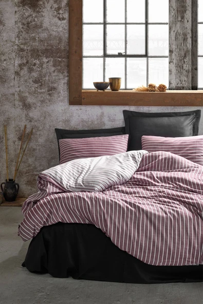 Bambu Çift Kişilik Nevresim Takımı Bordo ürün görseli