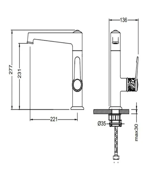 Bocchi Orient Eviye Bataryası Krom - 2