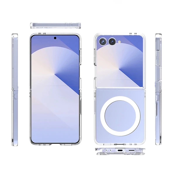 Galaxy Z Flip 7 Kılıf Kamera Korumalı M-safe Sert PC Zore Porto Kapak - Resim 6