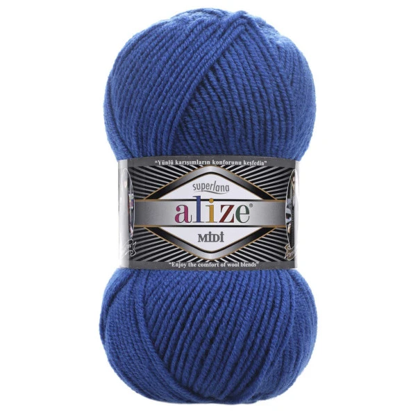Alize Superlana Midi Örgü İpi 141 Saks Mavisi
