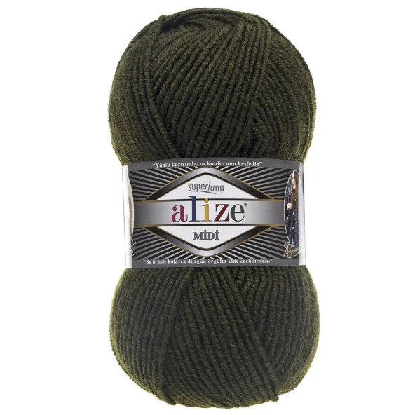 Alize Superlana Midi Örgü İpi 241 Koyu Orman