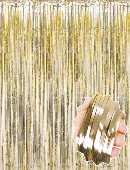 Mat Altın Püsküllü Kapı Perdesi ürün görseli