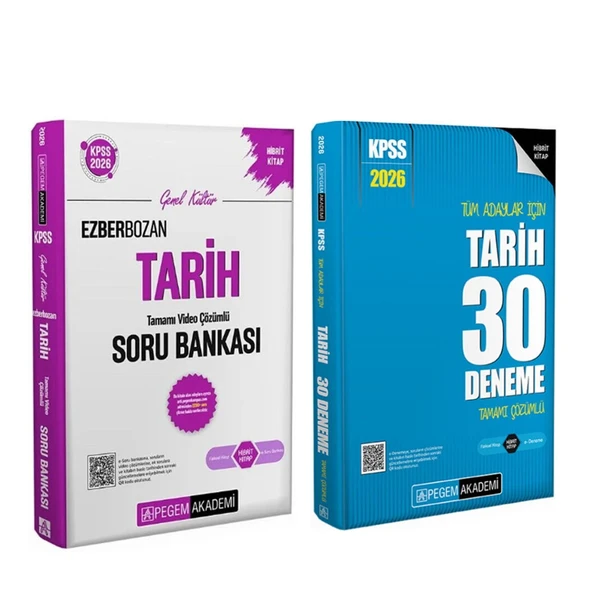 Pegem 2026 KPSS Tarih Soru Bankası ve Deneme Seti 2 Kitap ürün görseli 1