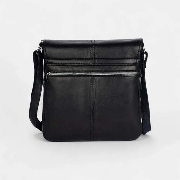 Lederax Hakiki Deri Orta Boy Omuz Çantası Postacı Çantası LD591 - Resim 9