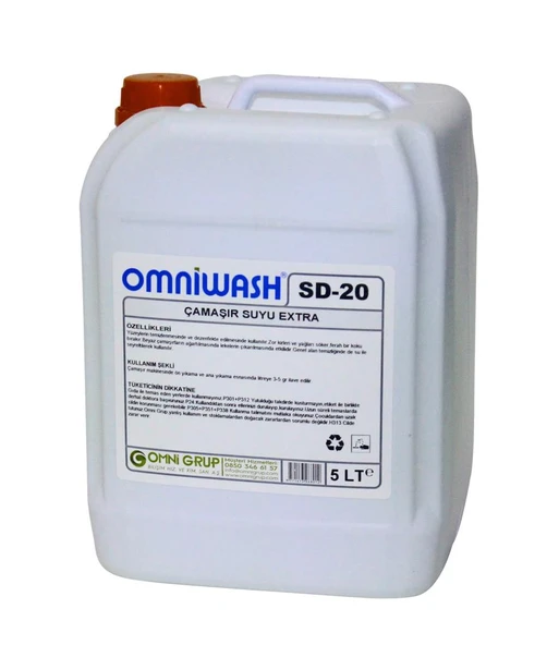 Omniwash SD-20 Çamaşır Suyu Extra 5000ml 4 Adet - 2