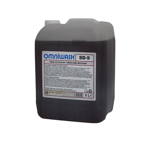 Omniwash Sd-9 Yağ Sökücü Fırın ve Izgara Temizleme Maddesi 5000ml 4 Adet - 2
