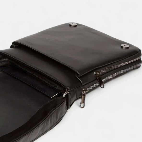 Lederax Hakiki Deri Orta Boy Omuz Çantası Postacı Çantası LD591 - Resim 7