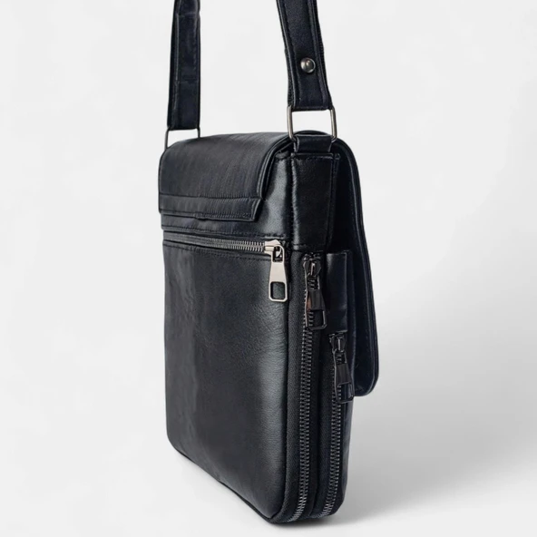 Lederax Hakiki Deri Orta Boy Omuz Çantası Postacı Çantası LD591 - Resim 10