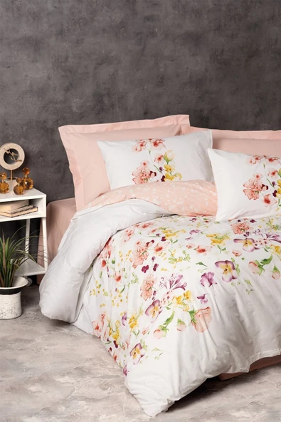 Çift Kişilik Nevresim Takımı Emma Somon - Resim 2