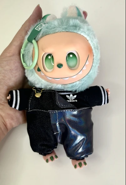 Kıyafetli Yeşil Renk Labubu - 3