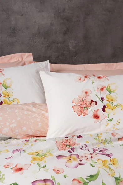 Çift Kişilik Nevresim Takımı Emma Somon - Resim 3