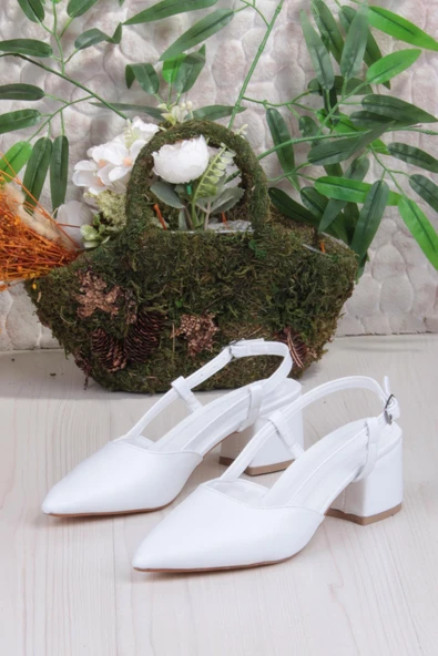 Fort 110-426 Fls Arkası Açık Klasik Topuklu Kadın Ayakkabı - Resim 6