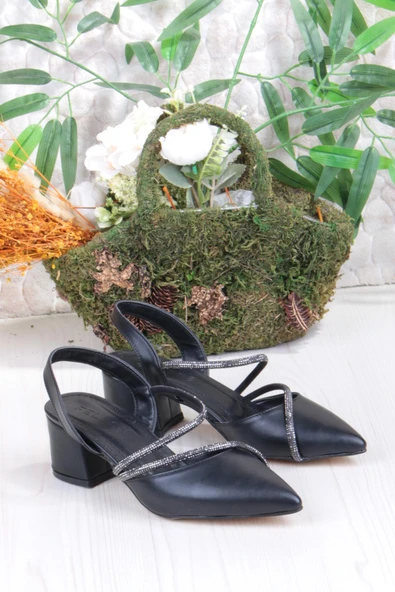 Fort 110-415 Biye Taşlı Alçak Kalın Topuklu Kadın Ayakkabı ürün görseli