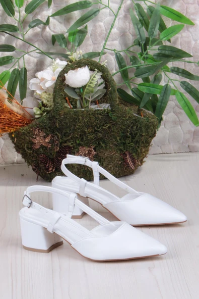 Fort 110-426 Fls Arkası Açık Klasik Topuklu Kadın Ayakkabı - Resim 5