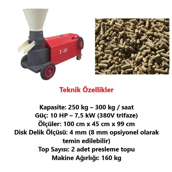 Elektrikli Pelet Makinesi 2 Top 10 Beygir 380V Trifaze-Tarımgaraj - Resim 2