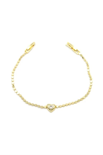 Kalp Bileklik - Altın