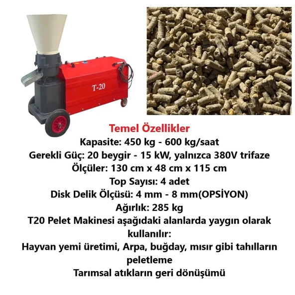 Elektrikli Pelet Makinesi 4 Top 20 Beygir 380V Trifaze-Tarımgaraj - Resim 2
