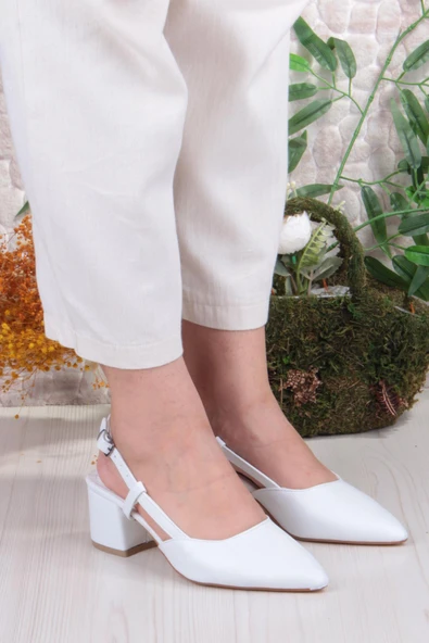 Fort 110-426 Fls Arkası Açık Klasik Topuklu Kadın Ayakkabı - Resim 3