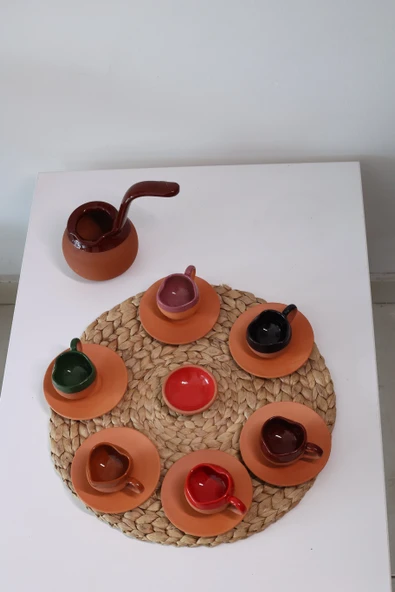 Cezveli Fincan Takımı Kalpli Model ve Çerezlik HEDİYELİ - Resim 5