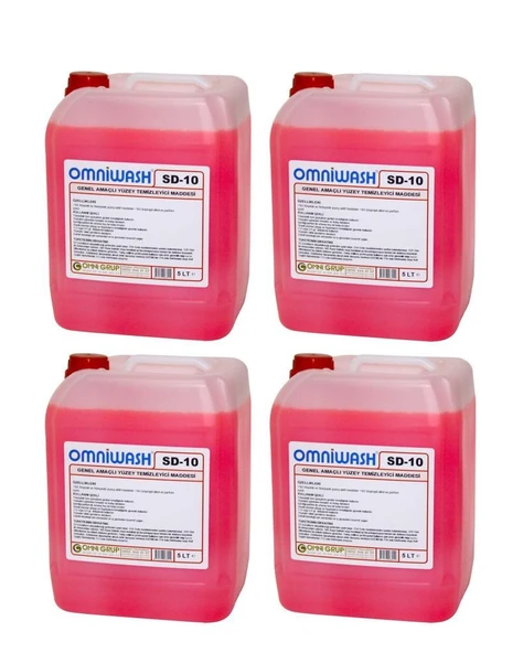 Omniwash SD-10 Genel Amaçlı Yüzey Temizleyici Parfümlü 5 Litre 4 Adet