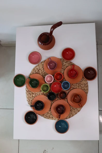 Tam Takım Kahve Sunumu Kalpli Model 6 Kişilik - Resim 2