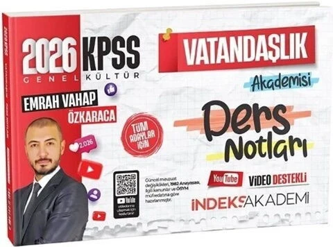 2026 KPSS Vatandaşlık Akademisi Video Ders Notları İndeks Akademi ürün görseli 1