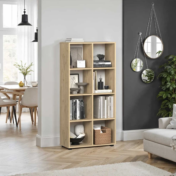 Cubic Kitaplık Florida Meşe 70x140,5x30 cm ürün görseli 1