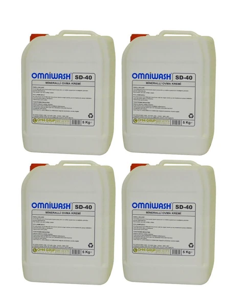 Omniwash SD-40 Mineralli Ovma Temizlik Kremi 5000ml 4 Adet