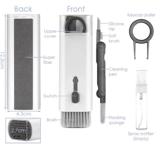 Çok Fonksiyonlu 7 Parça Airpods Klavye Ekran Kulaklık Temizleme Kiti - 5