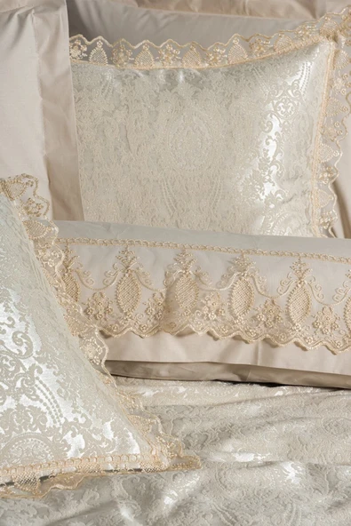 Chi Chi Çift Kişilik Pikeli Nevresim Takımı Silva Pudra - 6