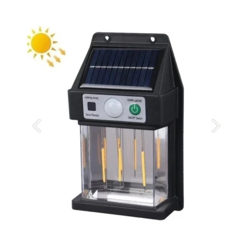 Güneş Enerjili Hareket Sensörlü Duvar Lambası - 5