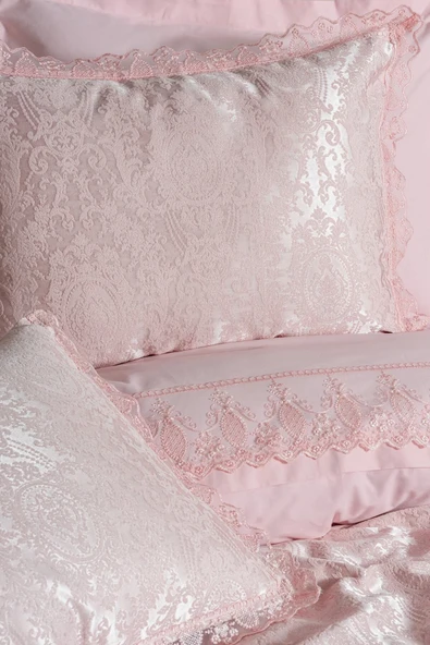 Chi Chi Çift Kişilik Pikeli Nevresim Takımı Silva Pudra - 2