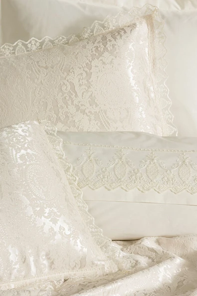 Chi Chi Çift Kişilik Pikeli Nevresim Takımı Silva Pudra - 4