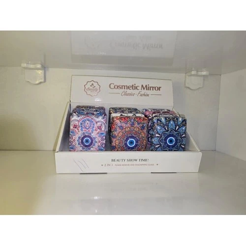 12 li Büyüteçli Dikdörtgen Cep Aynası - 2