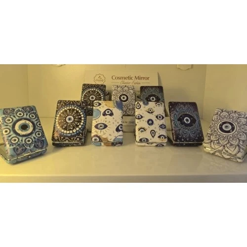 12 li Büyüteçli Dikdörtgen Cep Aynası - 2