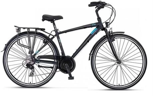 ÜMİT 2832 VENTURA M ERKEK ŞEHİR BİSİKLETİ V 510H 28 JANT 21 VİTES SİYAH MAVİ ürün görseli