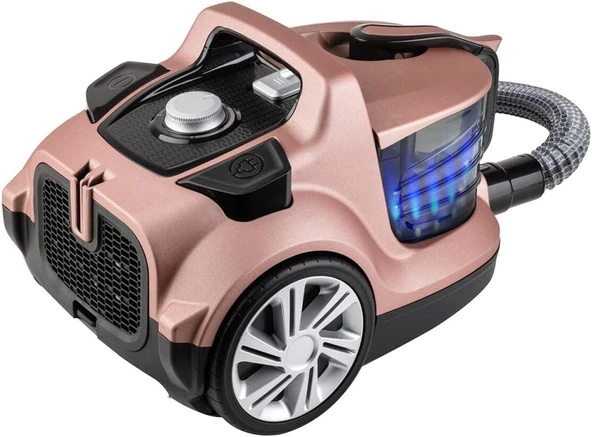 Fakir Veyron Turbo Xl Premium Toz Torbasız Kuru Vakum Süpürgesi, 750 W, 2 L Hazne, LED Işık, Rosie ürün görseli