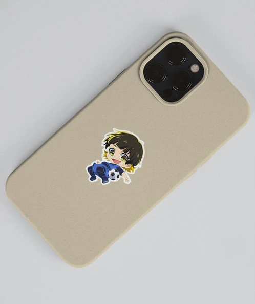 BlueLock-Meguru Bachira-parlak kağıt -2li sticker set-telefon süsleme Blue Lock - 4