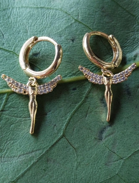 Monalisa Home Gold Renk Lüks Gösterişli  Figürlü Küpe ürün görseli 1